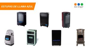 estufas llama azul